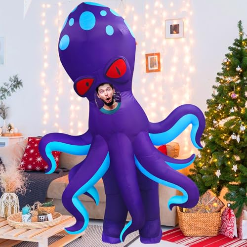 Danxilu Aufblasbares Kostüm für Erwachsene Ganzkörper-Kostüm zum Aufblasen Oktopus-Kostüm Tier-Cosplay, Herren, Damen, Lustiges Aufblasbares Halloween-Kostüm, Mottoparty, Weihnachten, Geburtstag Danxilu Aufblasbares Kostüm für Erwachsene Ganzkörper-Kostüm zum Aufblasen Oktopus-Kostüm Tier-Cosplay, Herren, Damen, Lustiges Aufblasbares Halloween-Kostüm, Mottoparty, Weihnachten, Geburtstag von Danxilu