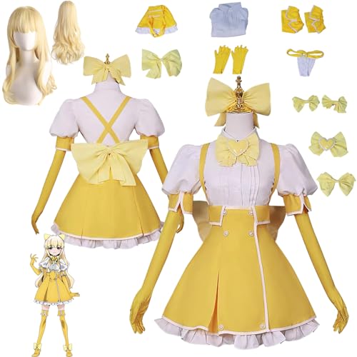 Daotutu Anime Gushing over Magical Girls Cosplay Kostüm Outfit Rolle Tenkawa Kaoruko Uniform Komplettset Set Halloween Karneval Party Dress Up Anzug mit Wig für Frauen Mädchen (3XL) von Daotutu