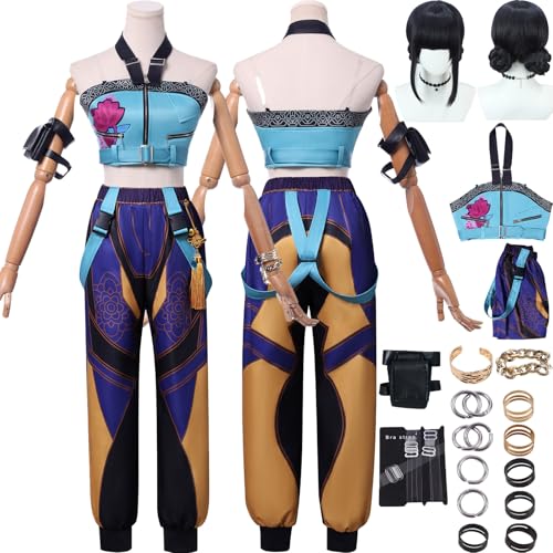 Daotutu Anime K-kpop D-Demon H-Hunters Zoe’y Cosplay Kostüm Outfit Rolle Rumi Mira Cosplay Uniform Komplettes Set Halloween Dress Up Anzug mit Perücke für Frauen Daotutu Anime K-kpop D-Demon H-Hunters Zoe’y Cosplay Kostüm Outfit Rolle Rumi Mira Cosplay Uniform Komplettes Set Halloween Dress Up Anzug mit Perücke für Frauen von Daotutu
