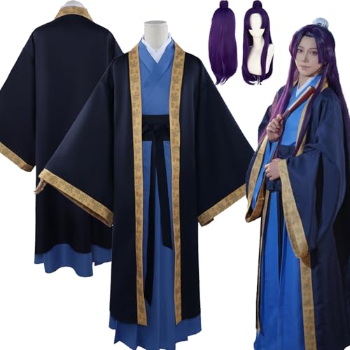 Daotutu Jinshi Cosplay Kostüm für The Apothecary Diaries Cosplay Outfit Anime Rolle Maomao Rollenspiel Uniform Halloween Dress Up Anzug mit Perücke Mantel Unterwäsche (Jinshi Kostüm + Wig) von Daotutu