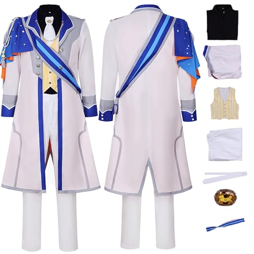 Daotutu Tsukasa Tenma Project Sekai Colourful Stage Cosplay Kostüm Outfit für Männer Jungen Anime Charakter Asahina Mafuyu Blau Jacke Uniform Set Halloween Karneval Party Dress Up Anzug (M) von Daotutu