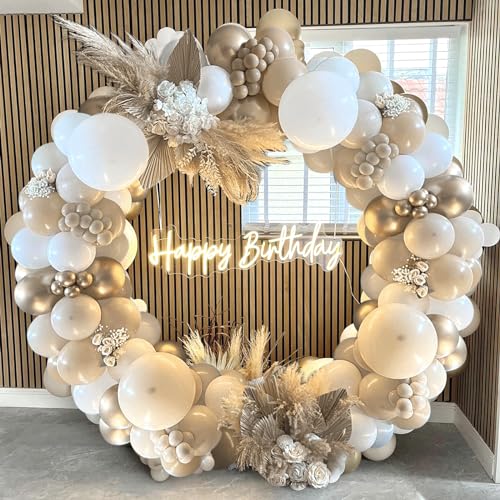Ballon Girlande Beige, Luftballon Girlande mit Beige Ballonbogen Sandweiß Luftballon Metallic Gold Ballongirlande für Hochzeit Baby Shower Deko Geburtstag Mädchen Frauen Boho Verlobung Ballon Girlande Beige, Luftballon Girlande mit Beige Ballonbogen Sandweiß Luftballon Metallic Gold Ballongirlande für Hochzeit Baby Shower Deko Geburtstag Mädchen Frauen Boho Verlobung von Dargds