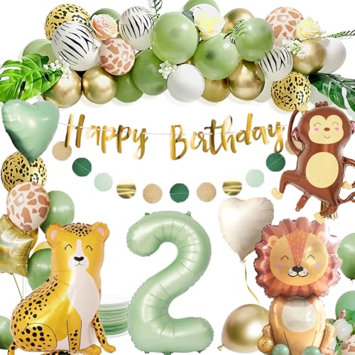 Deko 2. Geburtstag Junge Mädchen, Geburtstagsdeko 2 Jahr, Safari Grüne Luftballon 2. Geburtstag, Dschungel Kindergeburtstag Deko 2 Jahr für 2 geburtstag Junge Mädchen Deko 2. Geburtstag Junge Mädchen, Geburtstagsdeko 2 Jahr, Safari Grüne Luftballon 2. Geburtstag, Dschungel Kindergeburtstag Deko 2 Jahr für 2 geburtstag Junge Mädchen von Dargds