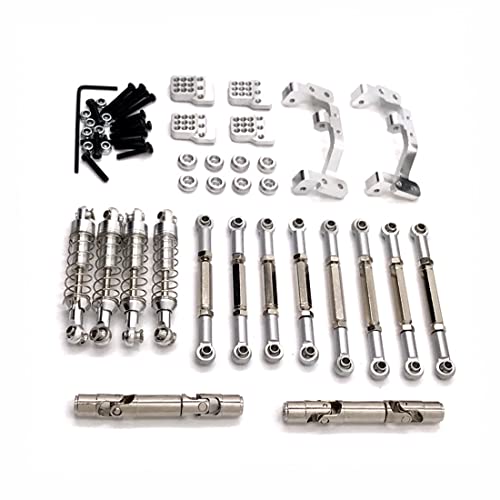 Dariokki Metall Upgrade Teile Kit Antriebswelle Verbindungsstange f¨¹r C14 C24 Fayee FY003 1/16 RC Car Upgrades Teile Zubeh?R,Silber von Dariokki