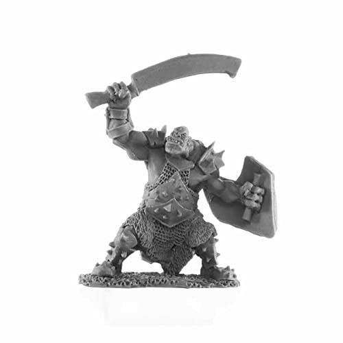 Orc Marauder Miniatur-Figur, 25 mm, heroische Skala, Sensenmannknochen, USA von Dark Heaven Legends