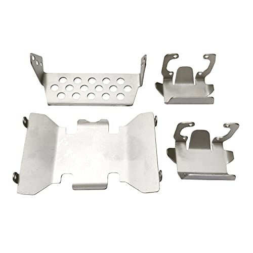 Darmlly Edelstahl Front Stoß Stange Unten + Achse + Getriebe Lager Schutz Unterfahr Schutz für 1/10 RC Crawler AXIAL SCX10 II 90046 90047 90060 von Darmlly