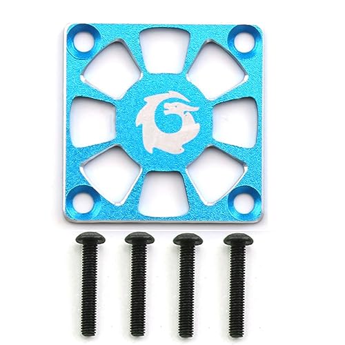 Darmlly Lüfterabdeckung Aus Aluminiumlegierung, Lüfterschutzabdeckung 30 X 30 mm für RC-Motor, Blau von Darmlly