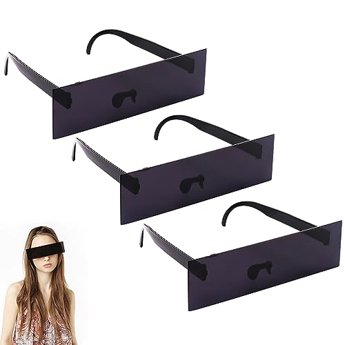 Darryy 3 Stück Rechteck Sonnenbrille, Zensur Brille Sonnenbrille, Pixelig Mosaik Brille Lustige Party Brillen für Karneval Fasching Party Cosplay Kostüm Halloween Geburtstag von Darryy