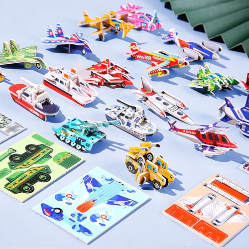 Darryy 3D Jigsaw Puzzle, 30 PCS Tier Insekt 3D Cartoon Puzzle, Pädagogisches 3D Cartoon Puzzle Für Kinder, Mini Puzzle Kinder, 3D Puzzle for Kids Toys, Cartoon Puzzle (Flugzeug) von Darryy