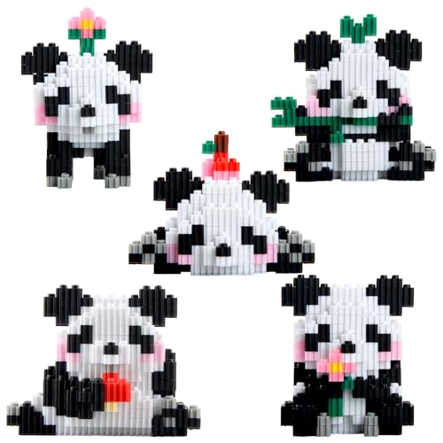 Darryy 5 Baustein Pandas, Mini Klemmbausteine, Mini Bausteine, Panda Geschenk Für Kinder und Erwachsene Darryy 5 Baustein Pandas, Mini Klemmbausteine, Mini Bausteine, Panda Geschenk Für Kinder und Erwachsene von Darryy