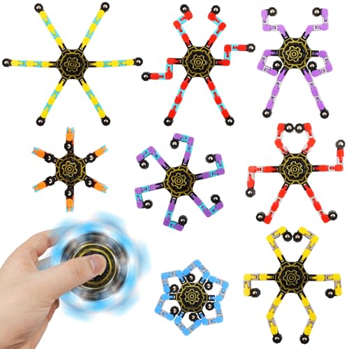 Darryy 8 Stück Fidget Spinner, Spinner-Set, Zappelspielzeug, Fingerspinner, Mini-Roboter, Sensorisches Spielzeug, Anti-Stress-Spielzeug, zum Feiern von Feiertagen, Partys Darryy 8 Stück Fidget Spinner, Spinner-Set, Zappelspielzeug, Fingerspinner, Mini-Roboter, Sensorisches Spielzeug, Anti-Stress-Spielzeug, zum Feiern von Feiertagen, Partys von Darryy