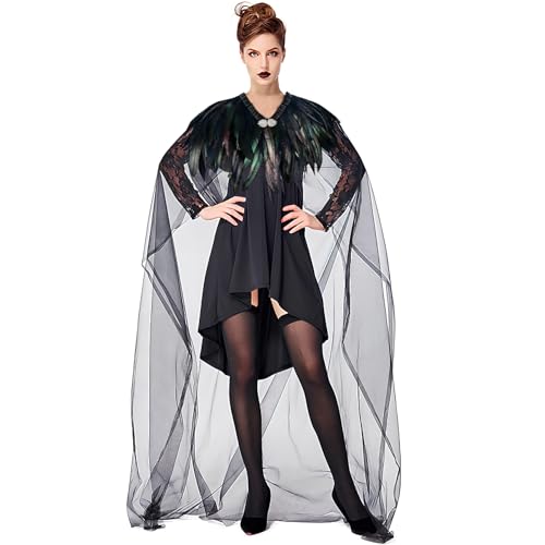 Darryy Gothic Federkragen (schwarz) von Darryy