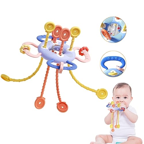 Darryy Sensorisches Baby Spielzeug, Montessori Spielzeug ab 1 Jahr, Baby Motorikspielzeug, Silikon Zugschnur Spielzeug für Babys in Lebensmittelqualität ab 18+ Monaten, 1,2,3 Jahr Darryy Sensorisches Baby Spielzeug, Montessori Spielzeug ab 1 Jahr, Baby Motorikspielzeug, Silikon Zugschnur Spielzeug für Babys in Lebensmittelqualität ab 18+ Monaten, 1,2,3 Jahr von Darryy