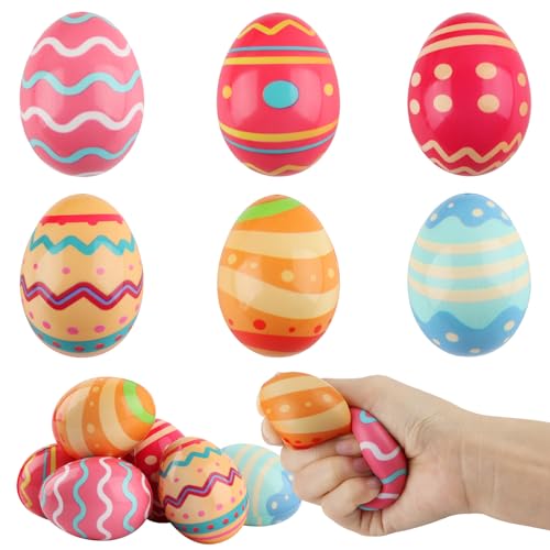 Ostereier Stressball, Darryy Bunte Superweiche Squeeze Ostereier, Stressball Ostern Ei, Stressball Eier Oster Mitgebsel Kinder, Langsam steigender Stressball, Osterkorbfüller, Partyartikel(6 Stück ) Ostereier Stressball, Darryy Bunte Superweiche Squeeze Ostereier, Stressball Ostern Ei, Stressball Eier Oster Mitgebsel Kinder, Langsam steigender Stressball, Osterkorbfüller, Partyartikel(6 Stück ) von Darryy