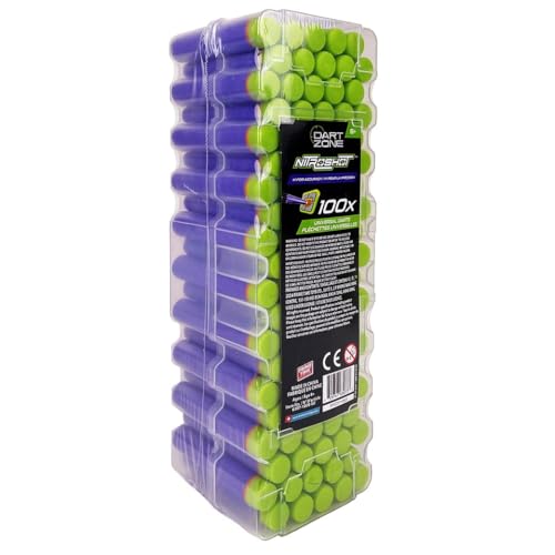 Dart Zone Nitroshot Darts 100er-Nachfüllpack - Premium-Darts für hohe Präzision & Stabilität von Dart Zone