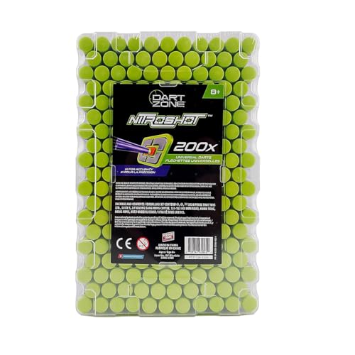 Dart Zone Nitroshot Darts 200er-Nachfüllpack - Premium-Darts für hohe Präzision & Stabilität von Dart Zone