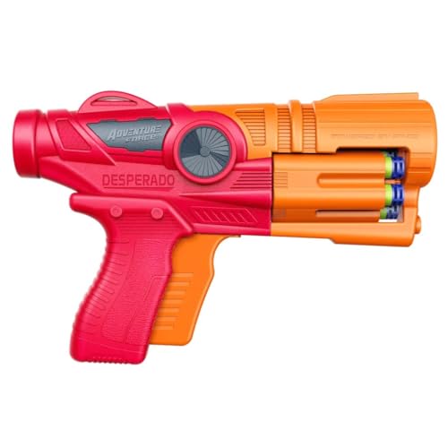 Dart Zone Nitroshot Desperado - handlicher Trommel-Blaster mit Double-Action-Abzug zund Schnellfeuer-Modus von Dart Zone