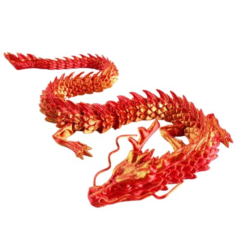 Darwaza Bewegliches Drachenspielzeug, 3D-gedruckte Drachenfigur, Flexibles bewegliches Drache-Zappelspielzeug, Drachenspielzeugfigur mit dynamischen Posen, chinesisches Drachenspielzeugornament für von Darwaza