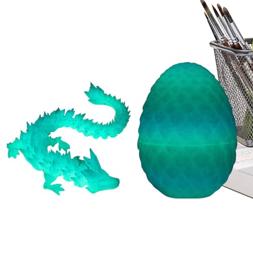 Drache Im Ei, 3D-gedrucktes Drachen-Zappelspielzeug, Flexibles Bewegliches Drachenei-Spielzeug, Bedrucktes Kristall-Drachenei Mit Drachen Im Inneren Für Osterkörbchen, Auto-Armaturenbretter, Daneben von Darwaza