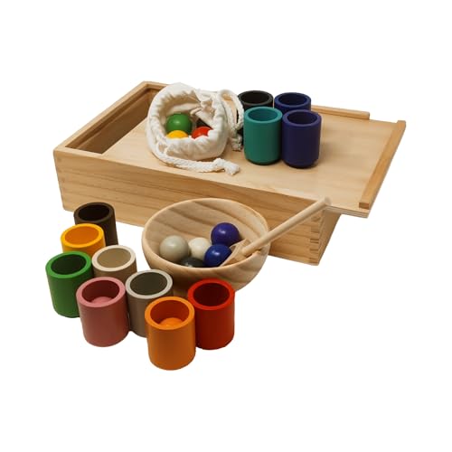Das Arla - umweltfreundliches, pflanzenbasiert-handbemaltes Holzspielzeug nach Montessori Art ab Kleinkindalter zum Sortieren und Zählen, Feinmotorik und Augen-Hand-Koordination Das Arla - umweltfreundliches, pflanzenbasiert-handbemaltes Holzspielzeug nach Montessori Art ab Kleinkindalter zum Sortieren und Zählen, Feinmotorik und Augen-Hand-Koordination von Das Arla
