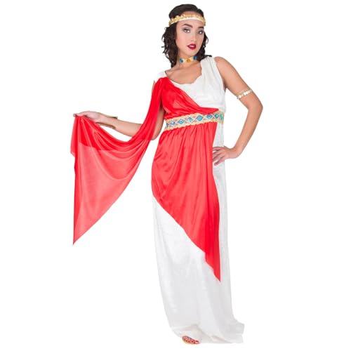 Adelige Römerin "Livia" Kostüm für Damen | Creme Rot - Kleid Damenkostüm Cleopatra Tunika Antike Königin Griechische Mottoparty Karneval Olympia Fasching Göttin Halskette Haarband Gr. 36/38 Adelige Römerin "Livia" Kostüm für Damen | Creme Rot - Kleid Damenkostüm Cleopatra Tunika Antike Königin Griechische Mottoparty Karneval Olympia Fasching Göttin Halskette Haarband Gr. 36/38 von Das Kostümland