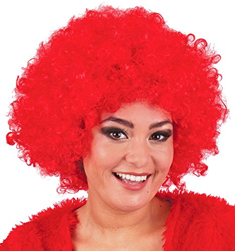Afro Perücke Jayda - Locken zum Party Kostüm Clown Hippie - Rot von Das Kostümland