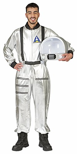 Astronaut Tobias Kostüm für Erwachsene - Silber - Tolles Weltraum Weltall Fahrer Kostüm zu Karneval oder Mottoparty - Gr. L von Das Kostümland