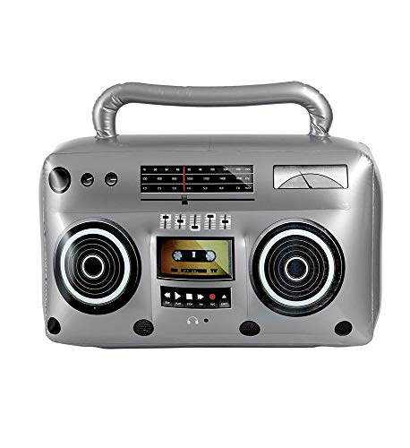 Aufblasbares Radio zum Hip Hop 80er Jahre Kostüm - Silbergrau 50 cm Aufblasbares Radio zum Hip Hop 80er Jahre Kostüm - Silbergrau 50 cm von Das Kostümland