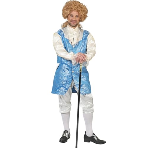 Barock Kostüm Johannes mit Weste für Herren | Hellblau - Rokoko Renaissance Adelig König Marquis Karneval Theater Mottoparty Prinz Maskenball Jaquard Ornamente Gr. 52 54 Barock Kostüm Johannes mit Weste für Herren | Hellblau - Rokoko Renaissance Adelig König Marquis Karneval Theater Mottoparty Prinz Maskenball Jaquard Ornamente Gr. 52 54 von Das Kostümland