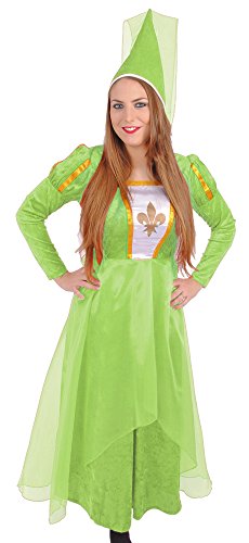 Burgfräulein Bella Kostüm für Damen - Grün Gr. 44 von Das Kostümland