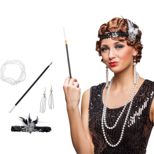 20er Jahre Charleston Kostümset "Flapper" 5-tlg. - 414045 | Schwarz Weiß 20er Jahre Charleston Kostümset "Flapper" 5-tlg. - 414045 | Schwarz Weiß von Das Kostümland