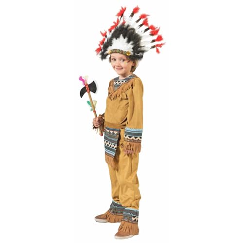 Das Kostümland Indianer Kostüm Cherokee für Jungen | Kinderkostüm Wilder Westen (140) von Das Kostümland