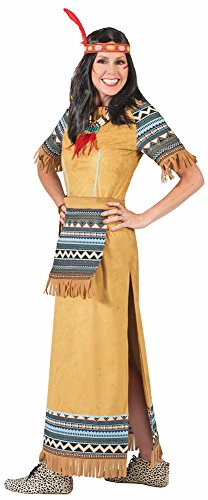 Das Kostümland Indianerin Cherokee Kostüm für Damen Lang Gr. 32 34 von Das Kostümland