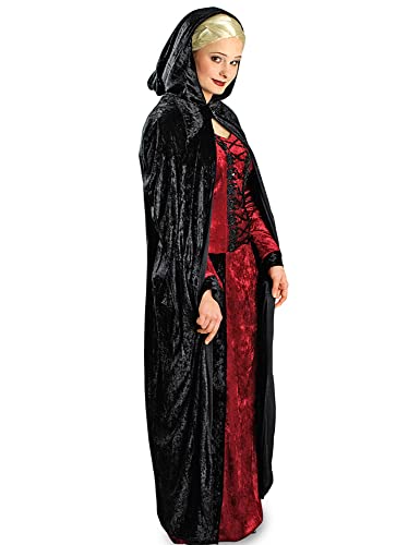 Das Kostümland Samt Umhang mit Kapuze Schwarz: Cape für Erwachsene, Karneval, Halloween, Theater, Mottoparty, Cosplay, Animé, Partykostüme Das Kostümland Samt Umhang mit Kapuze Schwarz: Cape für Erwachsene, Karneval, Halloween, Theater, Mottoparty, Cosplay, Animé, Partykostüme von Das Kostümland