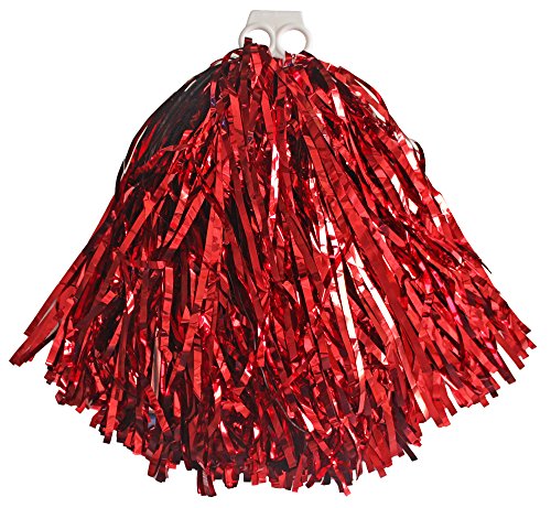 Das Kostümland XL Cheerleader Pompon Metallic - Rot von Das Kostümland