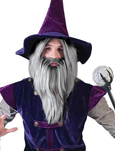 Das Kostümland Zauberer Wizard Perücke mit Bart - Tolles Set für Herren von Das Kostümland