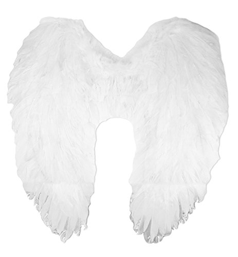 Flügel zum Engel Kostüm Weiß 65 x 65 cm - Tolles Accessoire zu Weihnachten, Christkind oder Theaterauftritt von Das Kostümland
