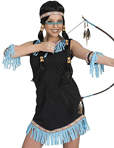 Generique - Indianerin Kost?m mit Fransen blau von Das Kostümland