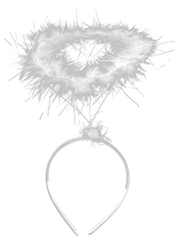 Heiligenschein Haarreif - Weiß Silber - Super zum Engel Kostüm an Weihnachten, Theater, Junggesellenabschied oder Karneval Heiligenschein Haarreif - Weiß Silber - Super zum Engel Kostüm an Weihnachten, Theater, Junggesellenabschied oder Karneval von Das Kostümland