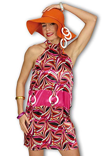 Hippie Kleid Bettina - Damen Kostüm für 70er 80er Jahre Retro Party - Gr. 44 46 von Das Kostümland