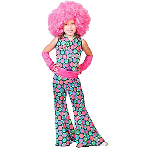 Hippie Retro Kostüm - Polka Dot Anzug für Mädchen - Gr. 116 von Das Kostümland