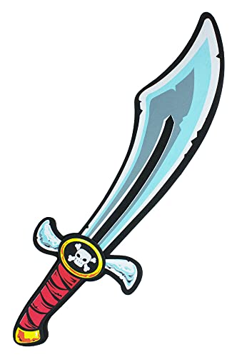 Schaumstoff Piraten Säbel zum Kostüm 53 cm | Grau Rot Schaumstoff Piraten Säbel zum Kostüm 53 cm | Grau Rot von Das Kostümland
