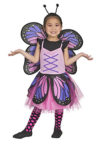 Schmetterling Belle Kostüm für Mädchen - Pink 3-5 Jahre von Das Kostümland