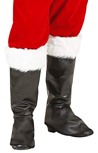 Stiefelstulpen mit Fell zum Weihnachtsmann Kostüm - Schwarz Weiß - Toll zum Nikolaus, Weihnachten oder Heiligabend Kostüm von Das Kostümland