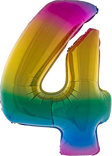 XXL Zahlen Folienballons - Regenbogen 4 XXL Zahlen Folienballons - Regenbogen 4 von Das Kostümland