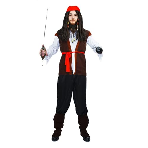 Dasongff Piraten Kostüm Herren Piratenkostüm Pirat Karneval Erwachsene Herren Piratenkostüm Kostüm Pirat Herren Kostüm Herren Pirat Piraten Kostüm Männer Piratenkostüm Erwachsene Pirat Kostüm von Dasongff