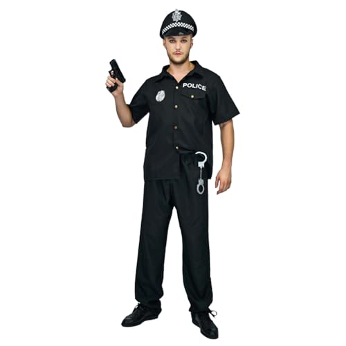 SWAT Kostüm Weste, SWAT Weste Herren, Polizei Kostüm Herren für Erwachsene, Security Kostüm mit Einsatzweste, Basecap, Pistolenholster, Gürtel für Cosplay Halloween Karneval Fiesta Disfraces von Dasongff