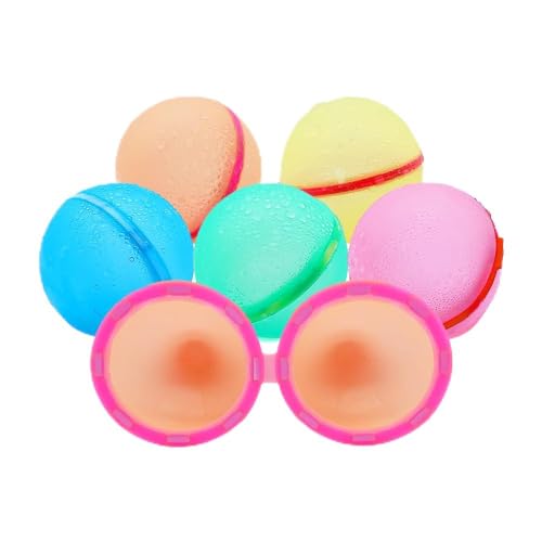 6pcs Wasserbomben Selbstschließend Wiederverwendbar, Eine Sekunde Schnellfüller Wasserbomben Set Wasserspielzeug Pool Spielzeug Strandspielzeug Bunt Gemischt Wasserball für Kinder Sommer 6pcs Wasserbomben Selbstschließend Wiederverwendbar, Eine Sekunde Schnellfüller Wasserbomben Set Wasserspielzeug Pool Spielzeug Strandspielzeug Bunt Gemischt Wasserball für Kinder Sommer von SANXDI