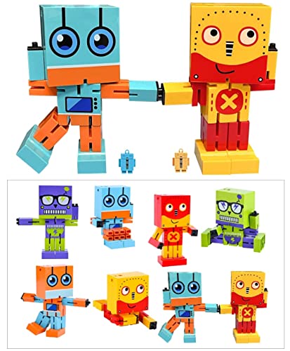 SANXDI 2 Pcs Roboter Spielzeug ab 1 Jahr Babyspielzeug mit Projektor Lampe Vielfalt Kinderspiele Geburtstag Geschenk für Baby Kleinkinder Kinder Jungen von SANXDI