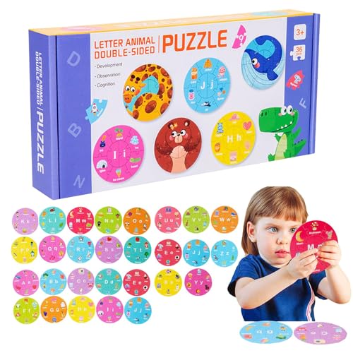 Davivian Buchstaben Puzzle - Zahlen Alphabet Puzzle Zuordnungsspiel - Lernspielzeug Holz Doppelseitig Zum Zählen Lernen Für Kleinkinder Vorschulkinder Davivian Buchstaben Puzzle - Zahlen Alphabet Puzzle Zuordnungsspiel - Lernspielzeug Holz Doppelseitig Zum Zählen Lernen Für Kleinkinder Vorschulkinder von Davivian
